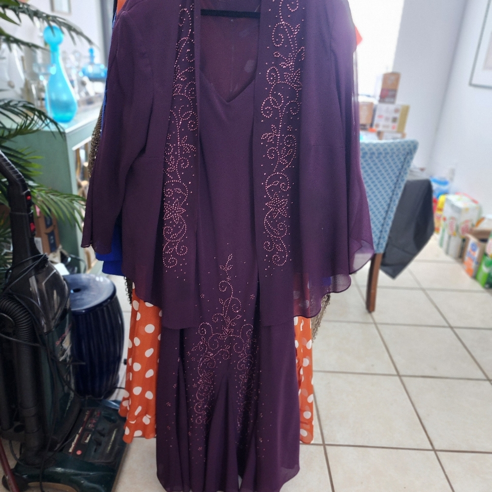 Maroon full length dress